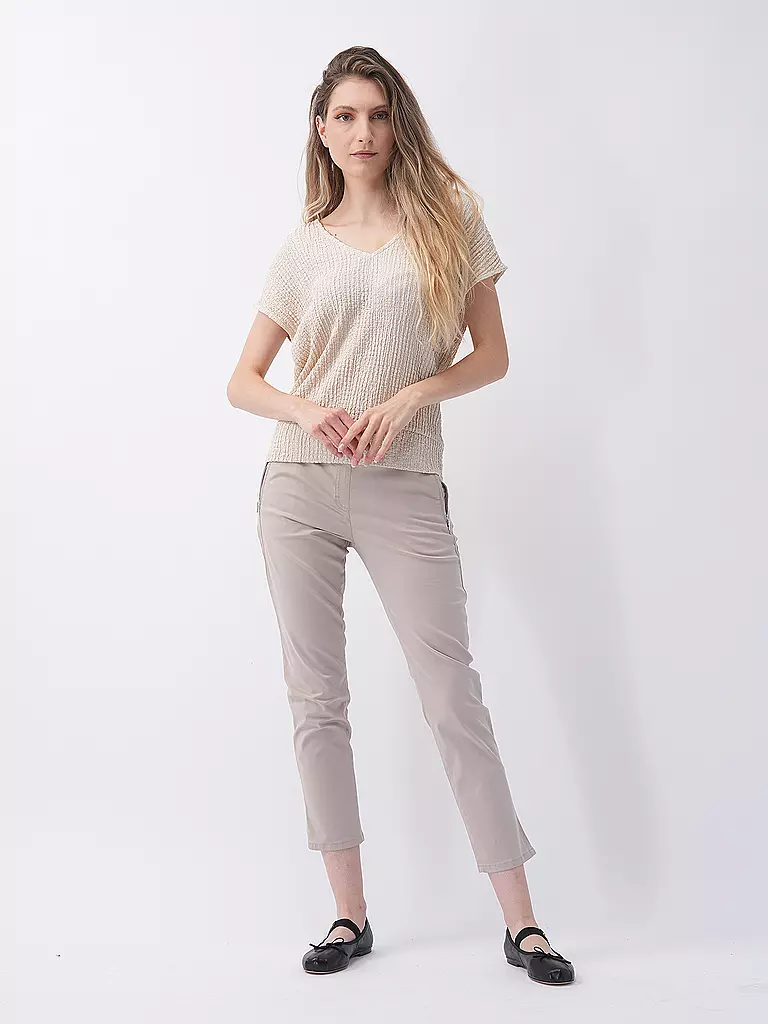 RAPHAELA BY BRAX | Hose Super Slim Fit 6/8 LAVINA ZIP | Crema