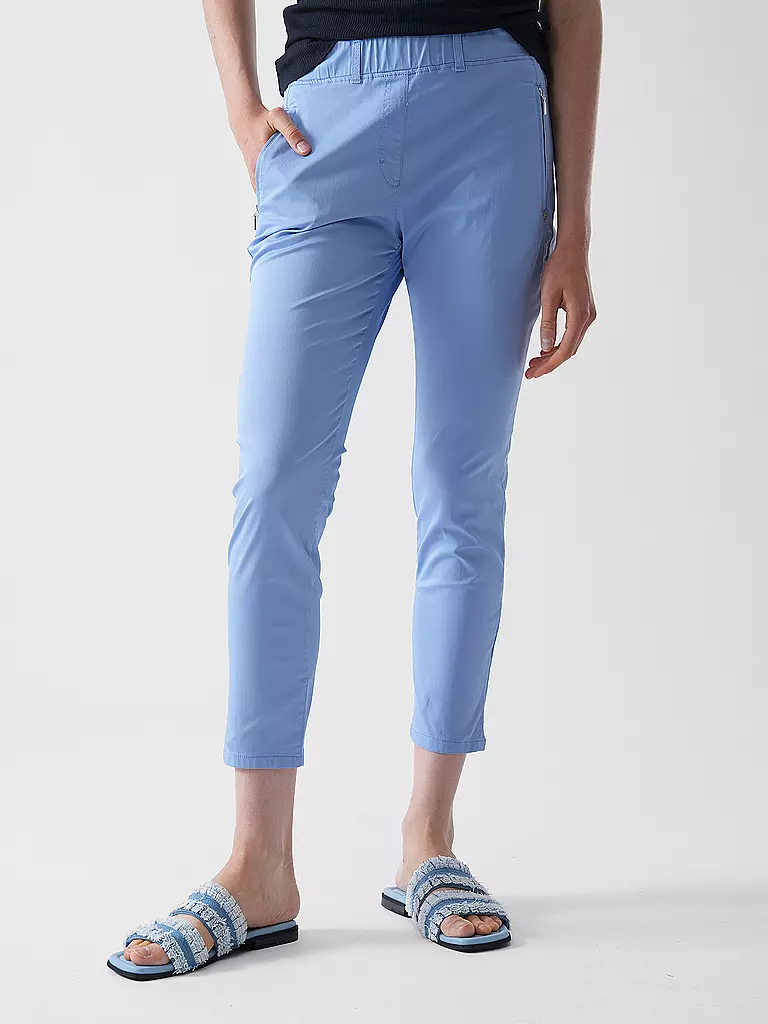 RAPHAELA BY BRAX | Hose Super Slim Fit 6/8 LAVINA ZIP | Azul claro