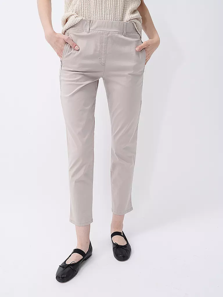RAPHAELA BY BRAX | Hose Super Slim Fit 6/8 LAVINA ZIP | Crema