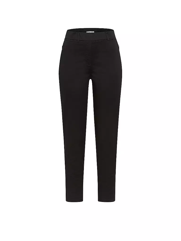 RAPHAELA BY BRAX | Pantalón Super Slim Fit 6/8 LAVINA ZIP | Negro