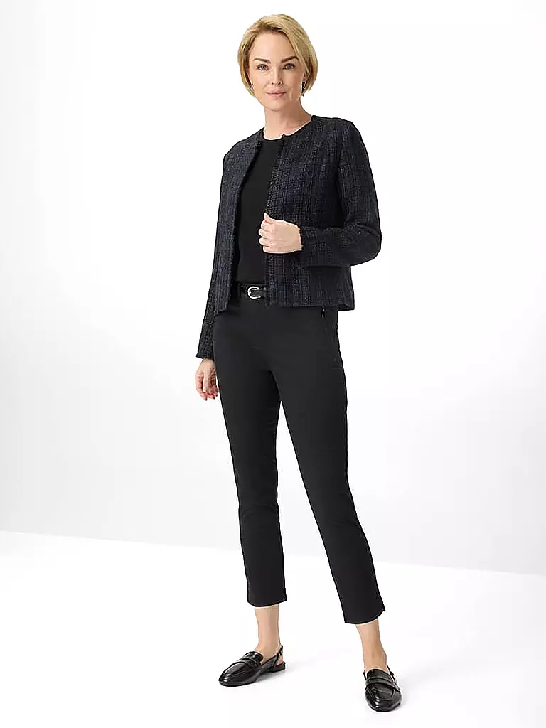 RAPHAELA BY BRAX | Pantalón Super Slim Fit 6/8 LAVINA ZIP | Negro