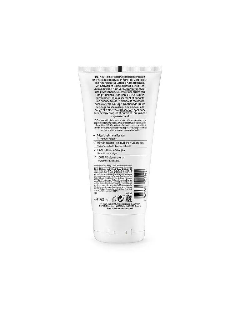 RAUSCH | Acondicionador brillo plateado con salvia 150ml | Sin color