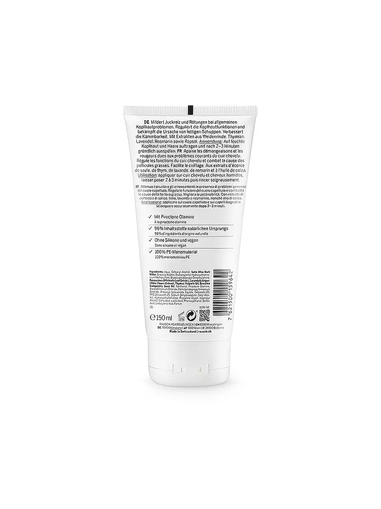RAUSCH | Acondicionador especial con corteza de sauce 150 ml | Sin color