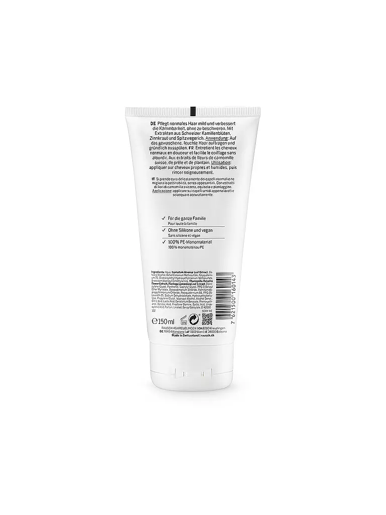 RAUSCH | Acondicionador nutritivo con hierbas suizas 150 ml | Sin color