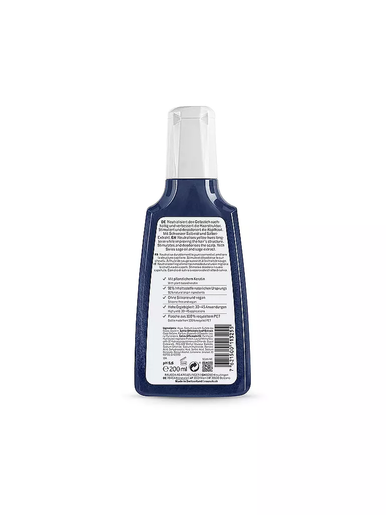 RAUSCH | Champú brillo plateado con salvia 200ml | Sin color