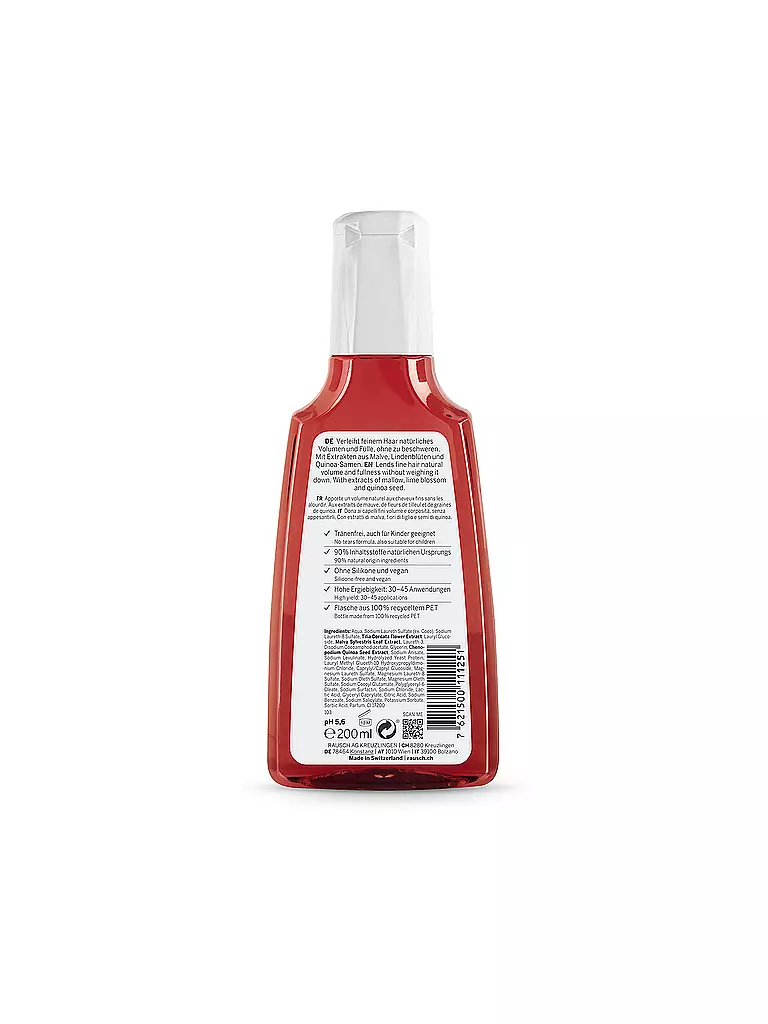 RAUSCH | Champú de volumen con malva 200 ml | Sin color