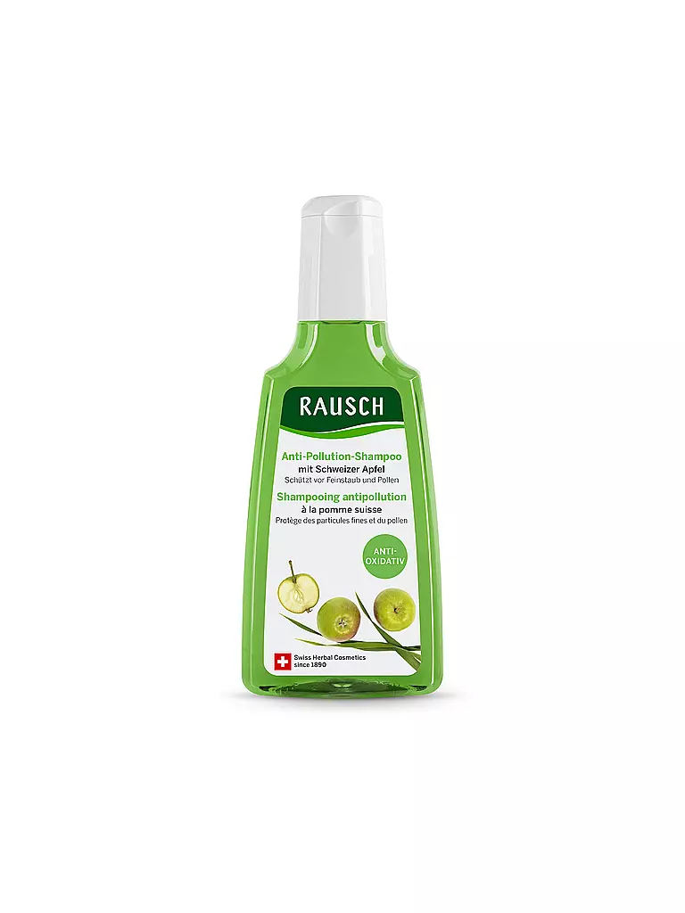 RAUSCH | Cuidado del cabello - Champú anticontaminación con manzana suiza 200ml | Sin color
