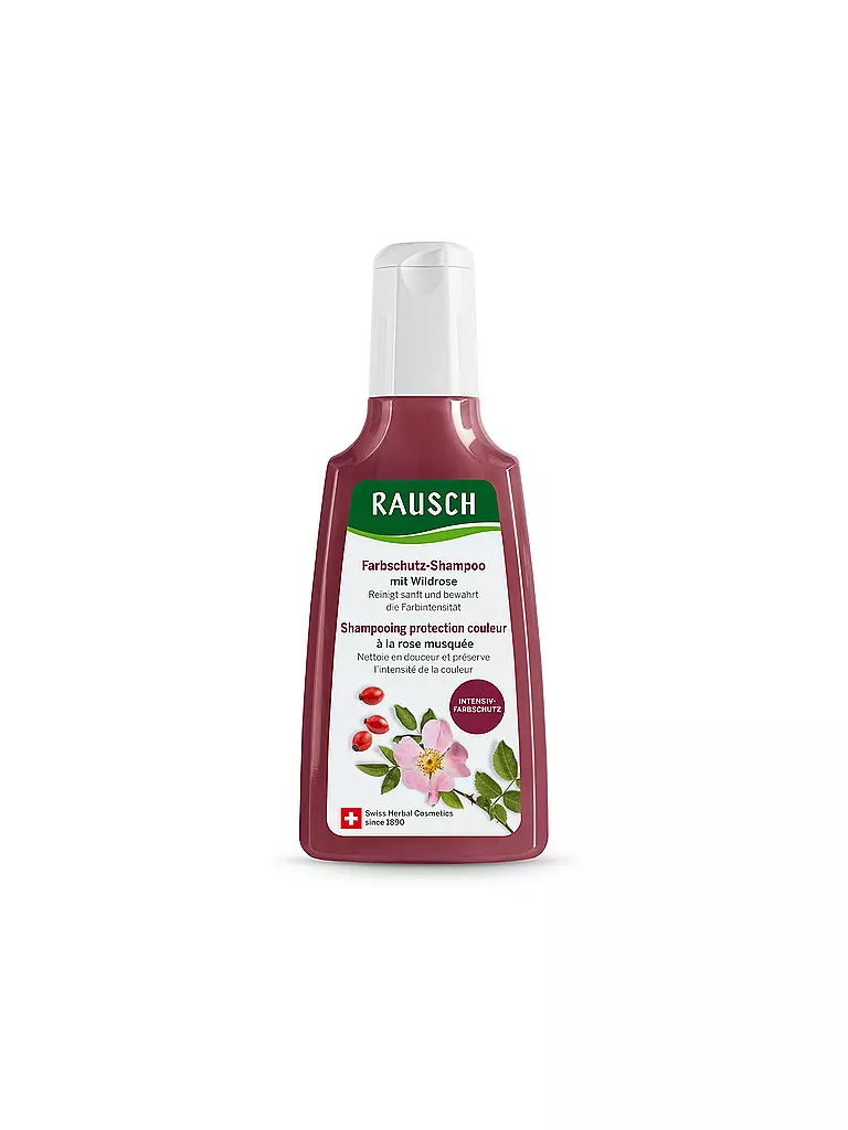 RAUSCH | Cuidado del cabello - Champú protector del color con rosa silvestre 200ml | Sin color