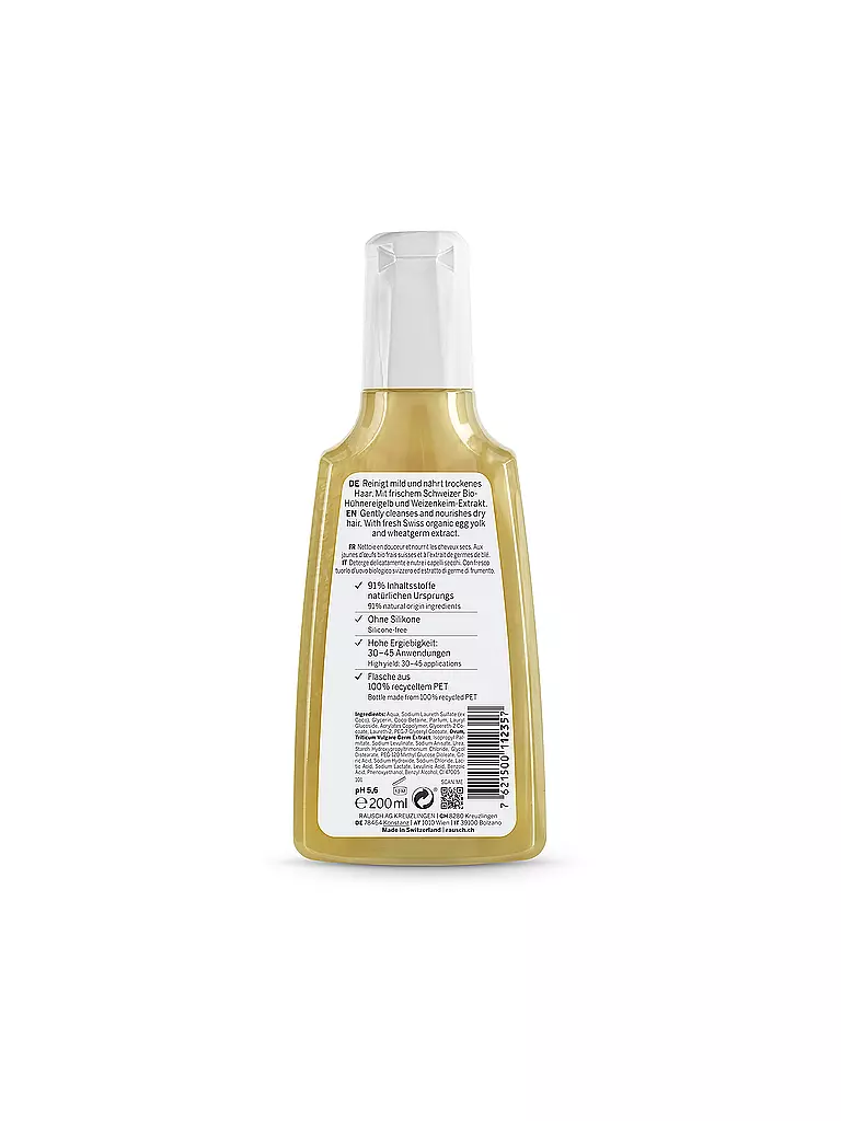 RAUSCH | Nähr-Shampoo mit Ei-Öl 200ml | Sin color