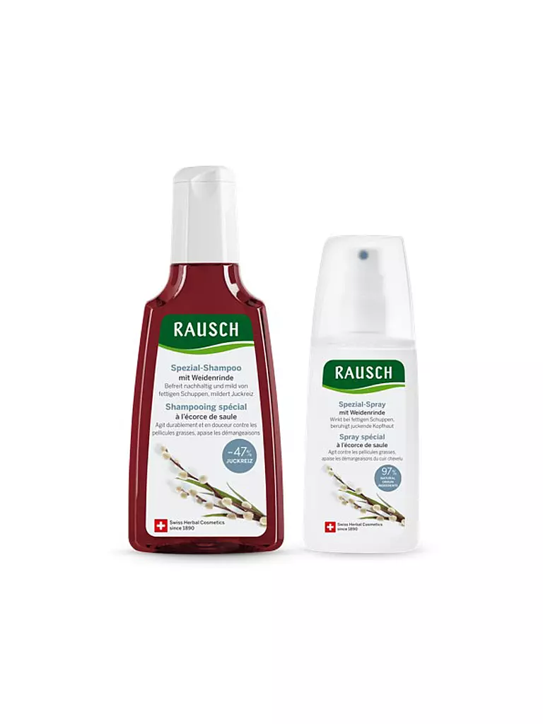 RAUSCH | Set de regalo - Champú de corteza de sauce y spray especial 200ml/100ml | Sin color