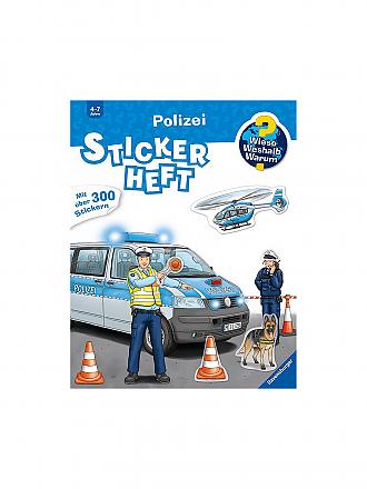 RAVENSBURGER | Wieso Weshalb Warum - Cuaderno de pegatinas Policía