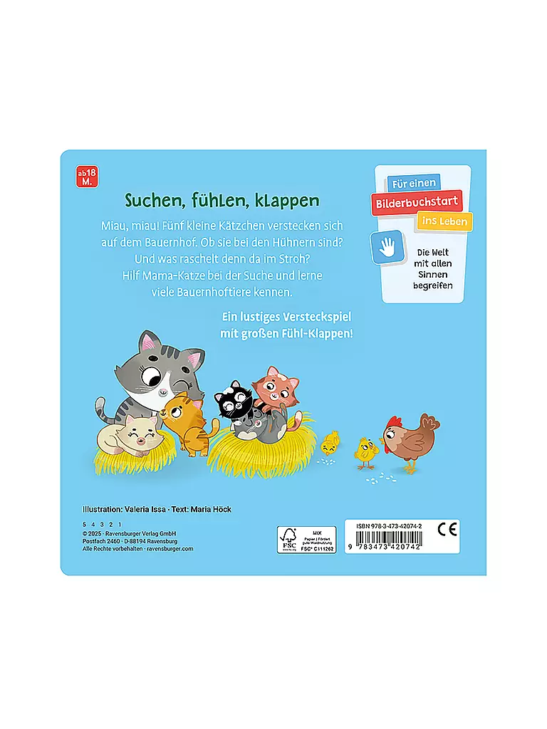 RAVENSBURGER | Libro - ¿Dónde estáis, pequeños gatitos?, Maria Höck | Sin color