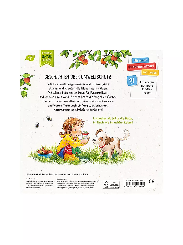 RAVENSBURGER | Libro - Lotta liebt die Natur, Sandra Grimm | Sin color