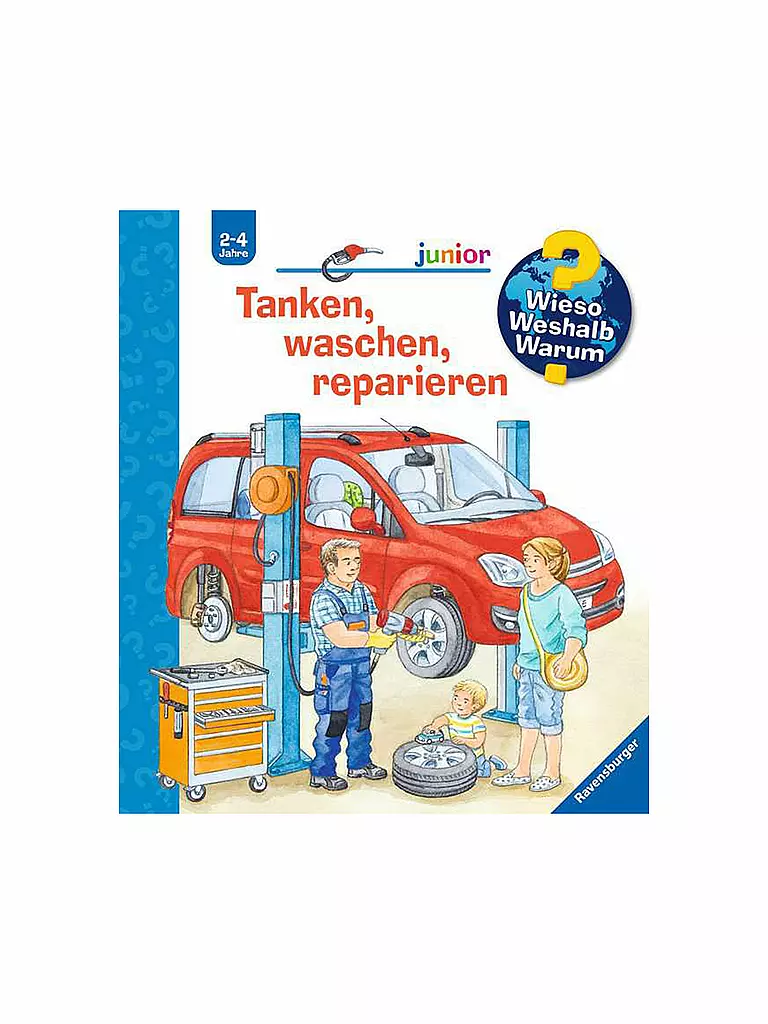 RAVENSBURGER | Libro - Wieso Weshalb Warum Junior - Llenar el tanque, lavar, reparar | Sin color