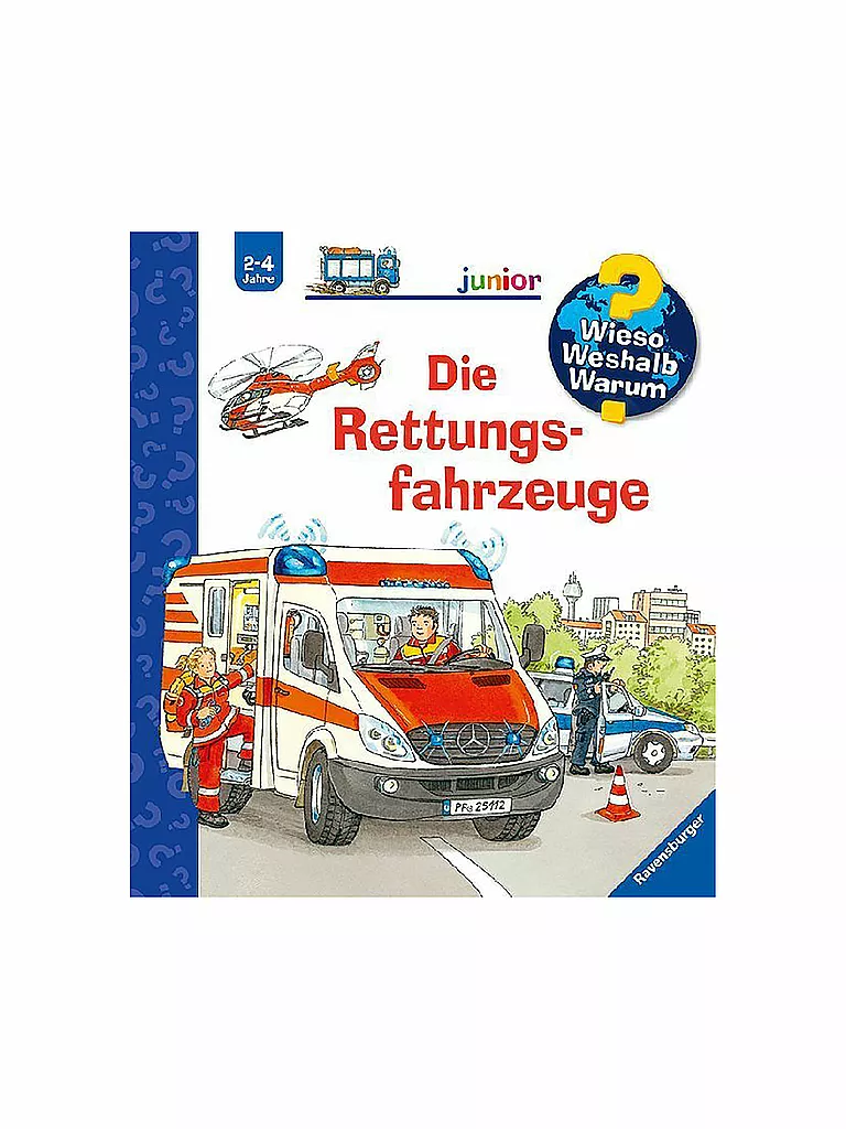 RAVENSBURGER | Libro - Wieso Weshalb Warum junior - Los vehículos de rescate, volumen 23 | Sin color