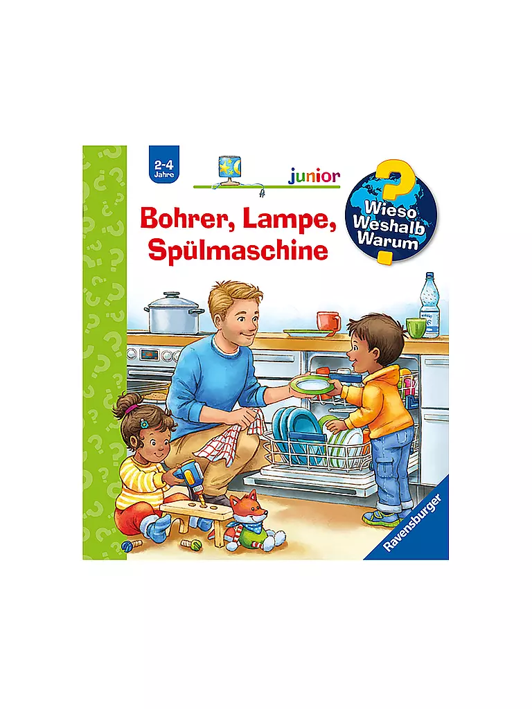 RAVENSBURGER | Libro - Wieso Weshalb Warum Junior - Taladro, Lámpara, Lavavajillas, Andrea Erne | Sin color