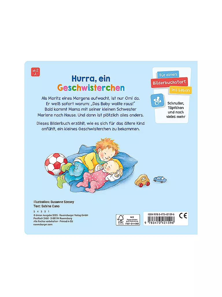 RAVENSBURGER | Libro - Ya somos cuatro, Sabine Cuno | Sin color