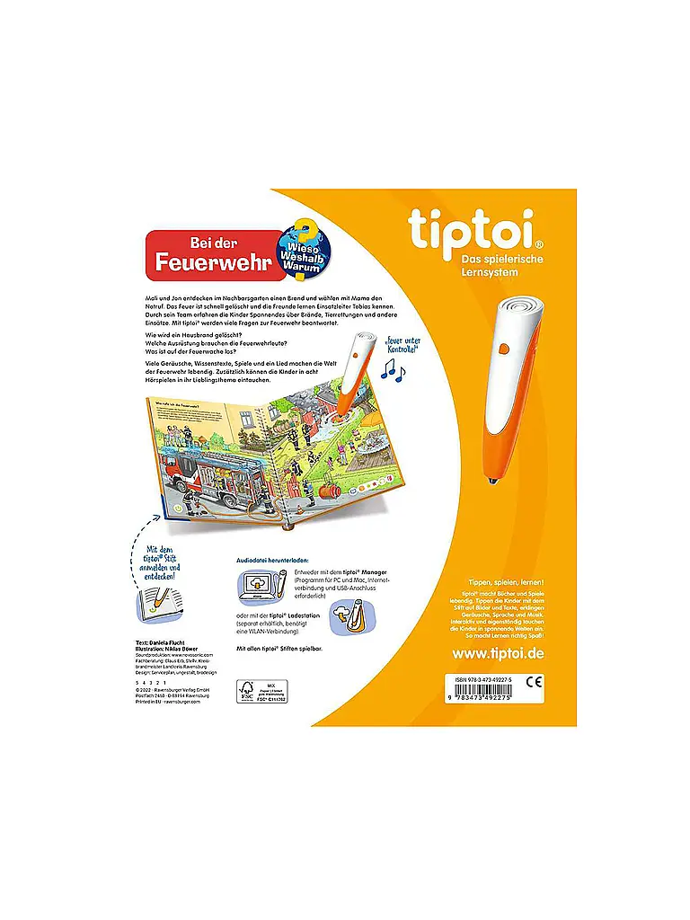 RAVENSBURGER | TIPTOI ¿Por qué, por qué, por qué? - En el cuerpo de bomberos | Multicolor
