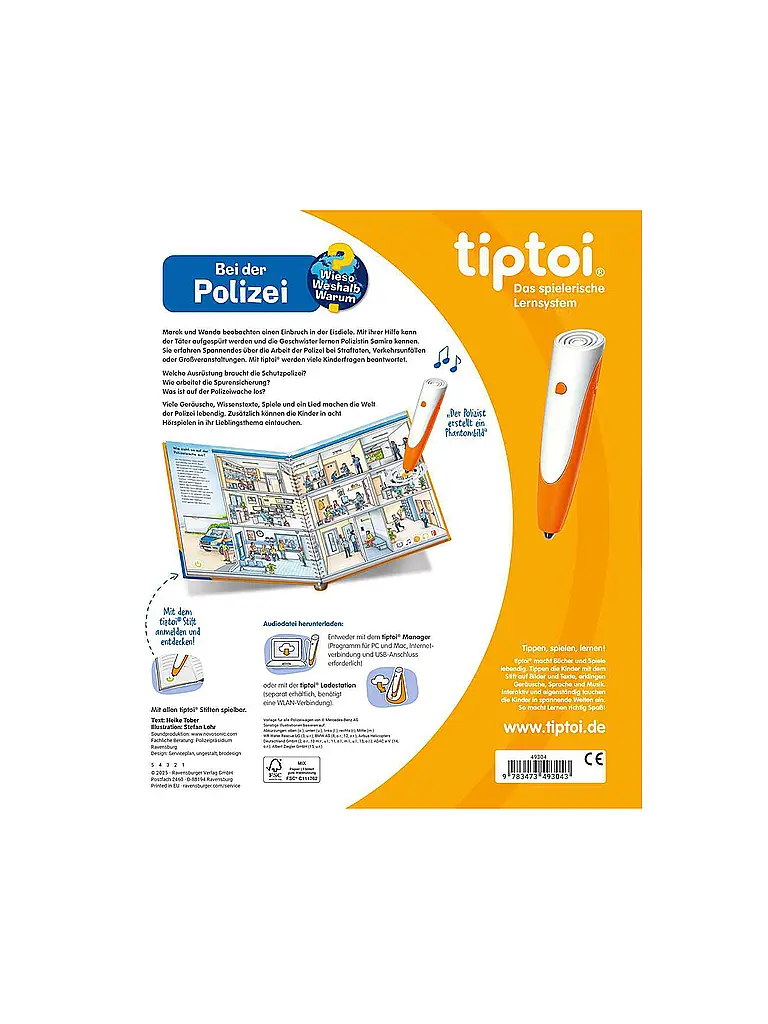 RAVENSBURGER | TIPTOI Wieso Weshalb Warum - En la policía | Multicolor