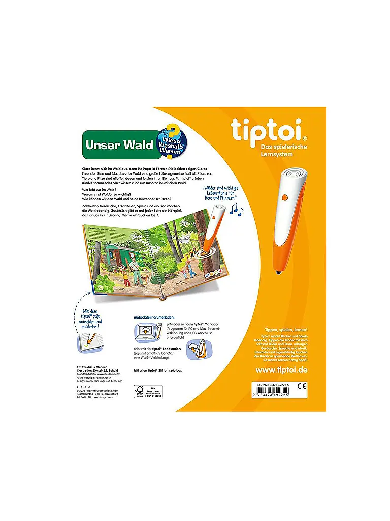 RAVENSBURGER | TIPTOI Wieso Weshalb Warum - Nuestro Bosque | Multicolor