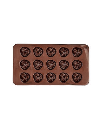 RBV BIRKMANN | Molde para bombones ROSE CHOCOLATERIE, 2 piezas, silicona, marrón
