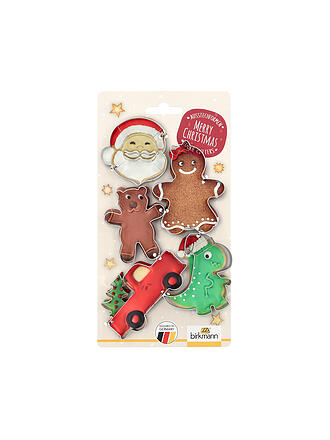 RBV BIRKMANN | Set de cortadores de galletas 5 piezas SANTA Acero inoxidable