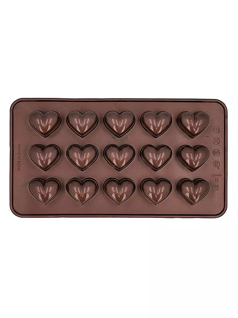 RBV BIRKMANN | Molde para bombones corazón | Marrón