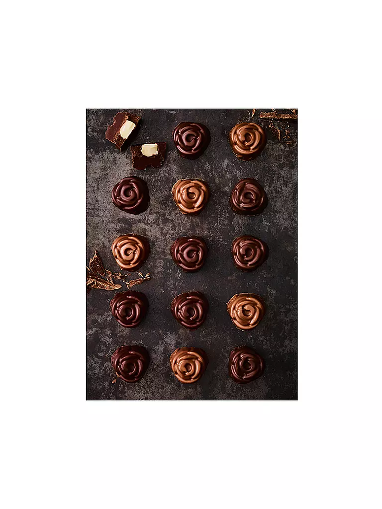 RBV BIRKMANN | Molde para bombones ROSE CHOCOLATERIE, 2 piezas, silicona, marrón | Marrón