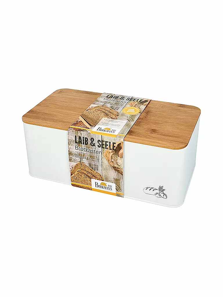RBV BIRKMANN | Panera con tapa 33x18cm metal/bambú | 