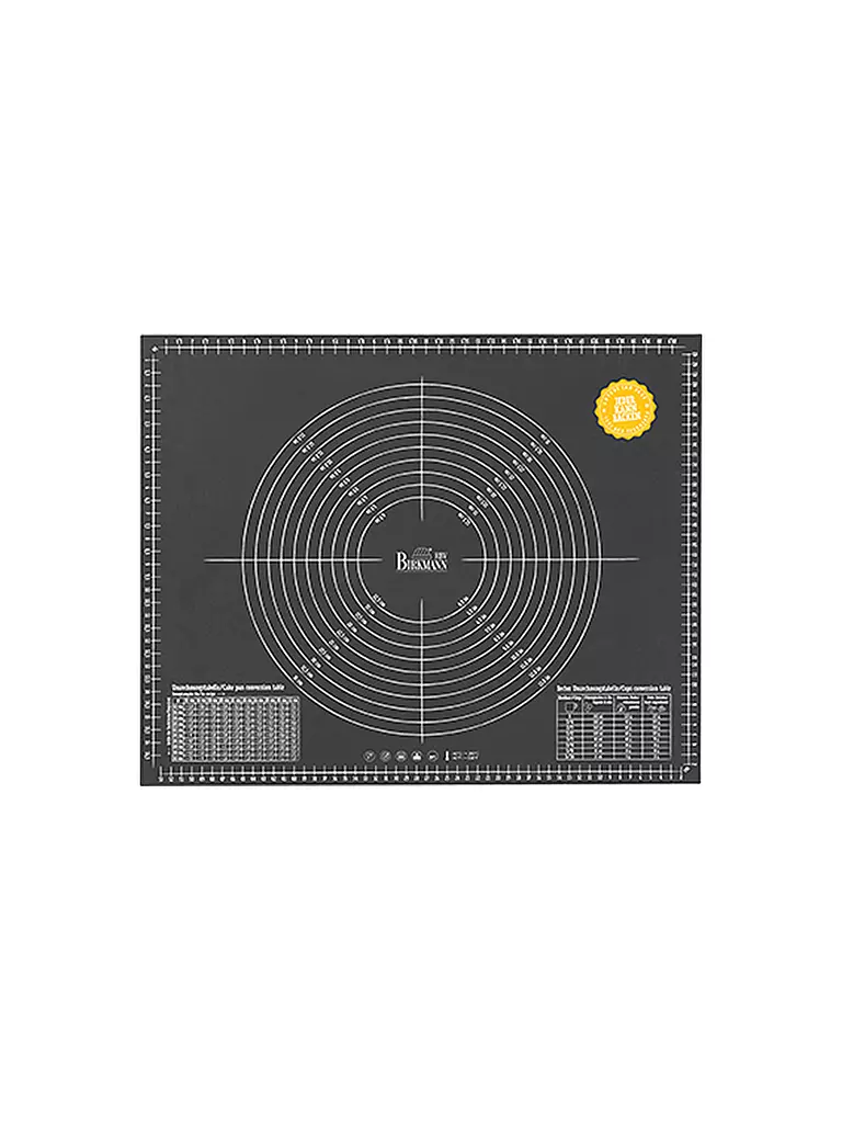 RBV BIRKMANN | Tapete de silicona para amasar con escala 45x55cm | Negro
