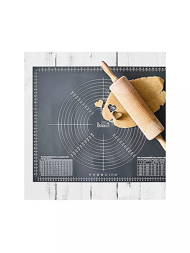 RBV BIRKMANN | Tapete de silicona para amasar con escala 45x55cm | Negro