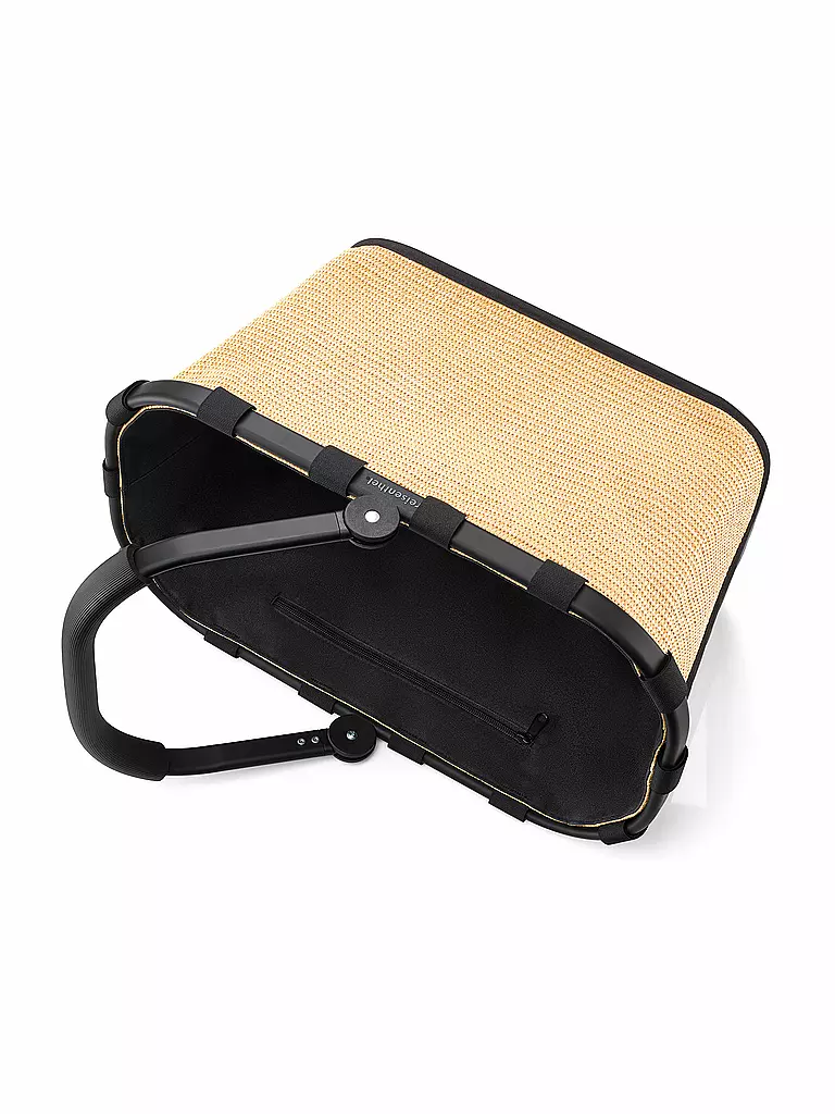 REISENTHEL | Einkaufskorb - Carrybag Raffia Black  | Negro