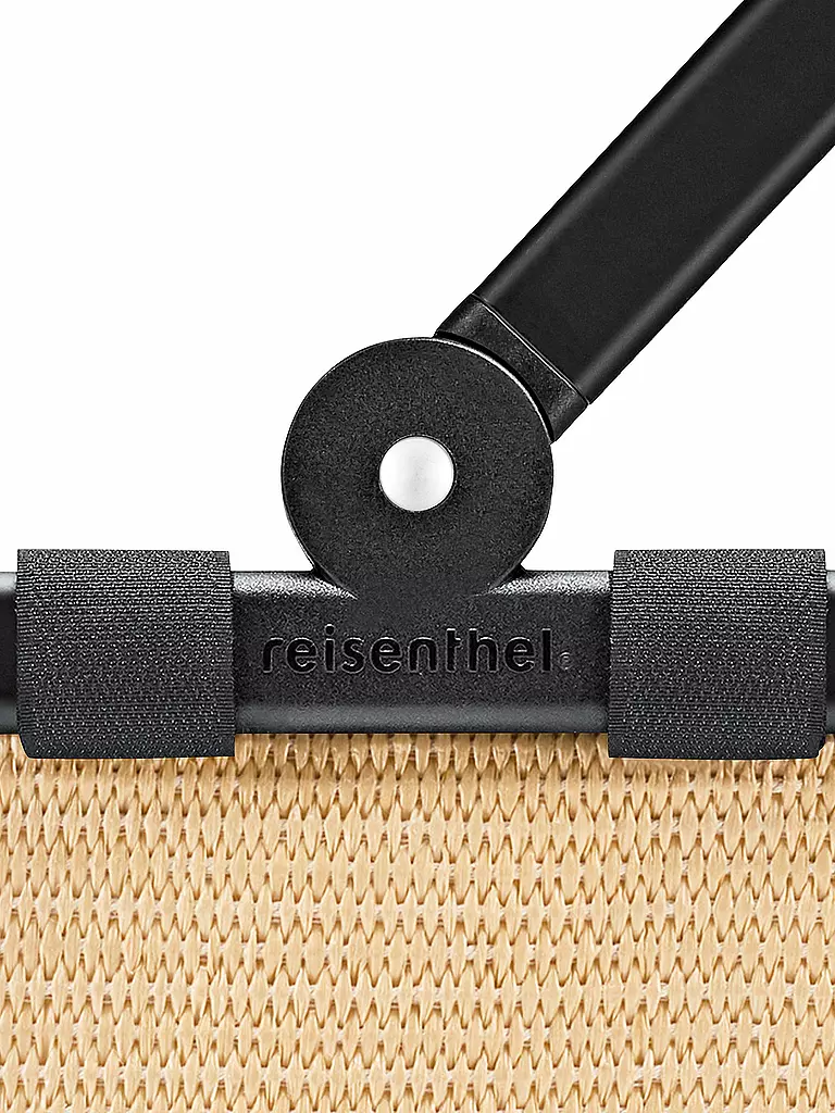 REISENTHEL | Einkaufskorb - Carrybag Raffia Black  | Negro