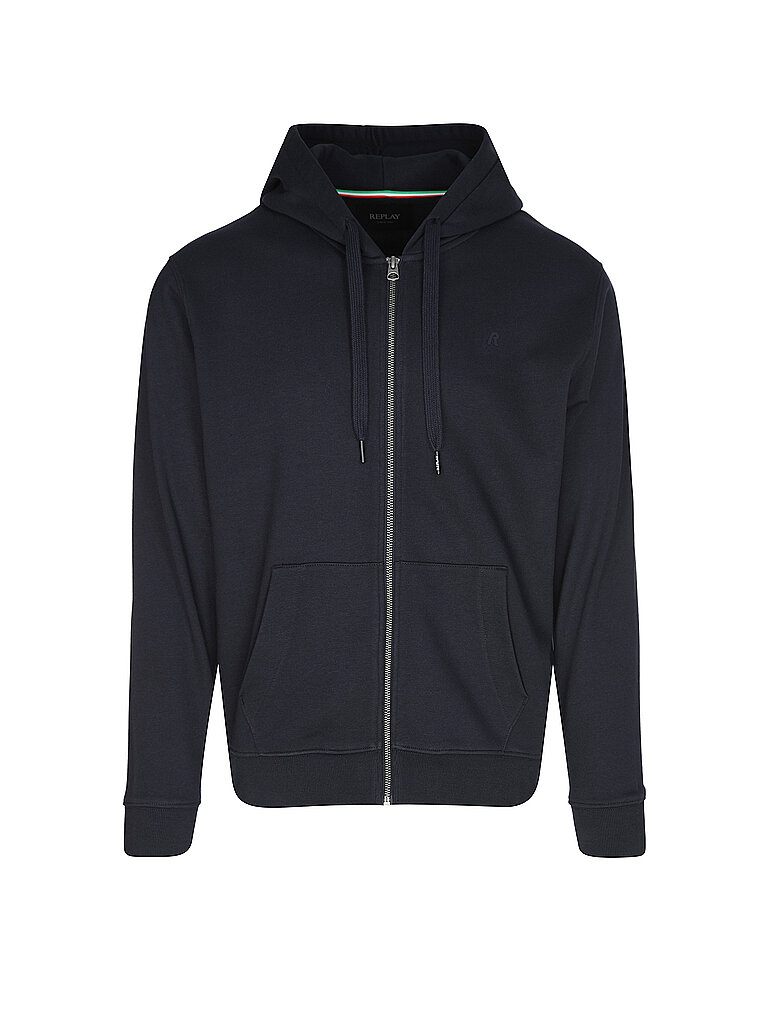 Sudadera con cremallera azul XL