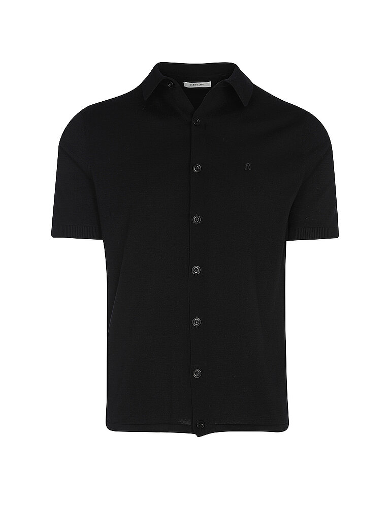 Replay Polo de punto negro XL