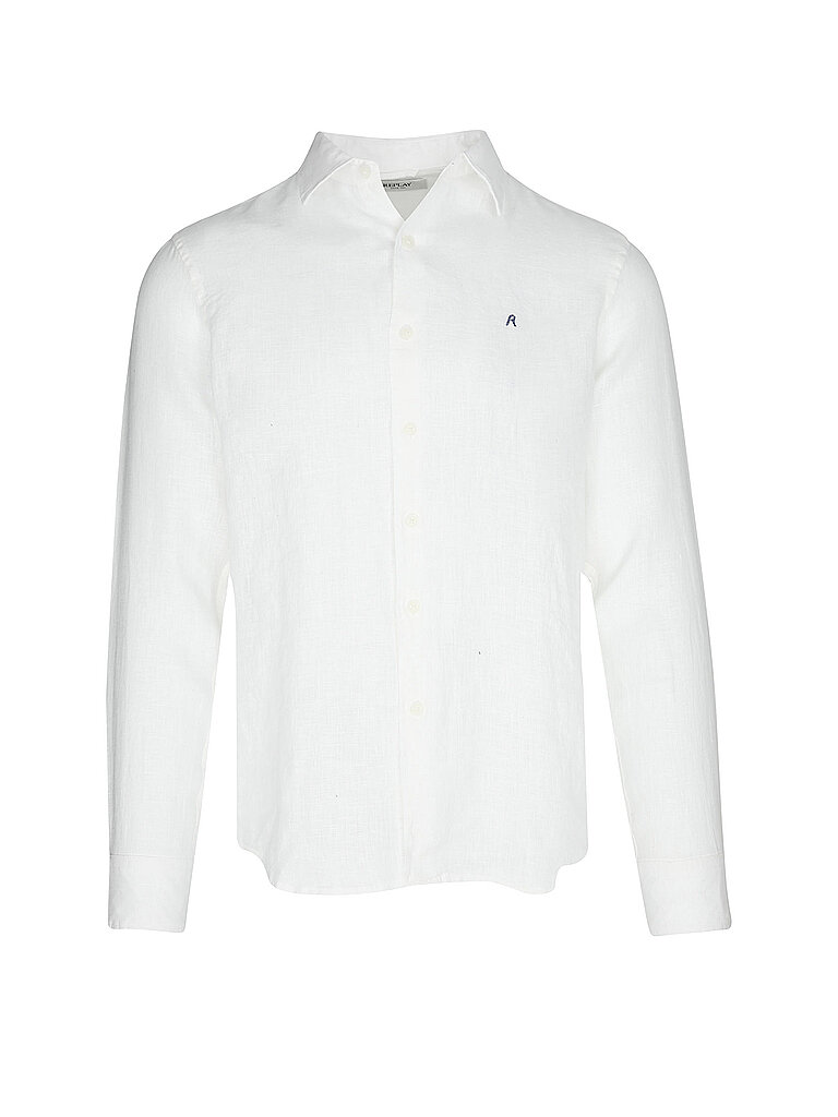 Replay Camisa de lino blanco
