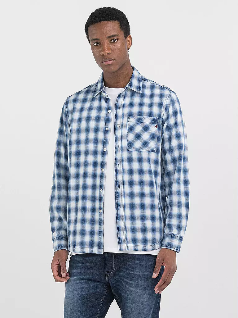 REPLAY | Camisa Regular Fit | Azul