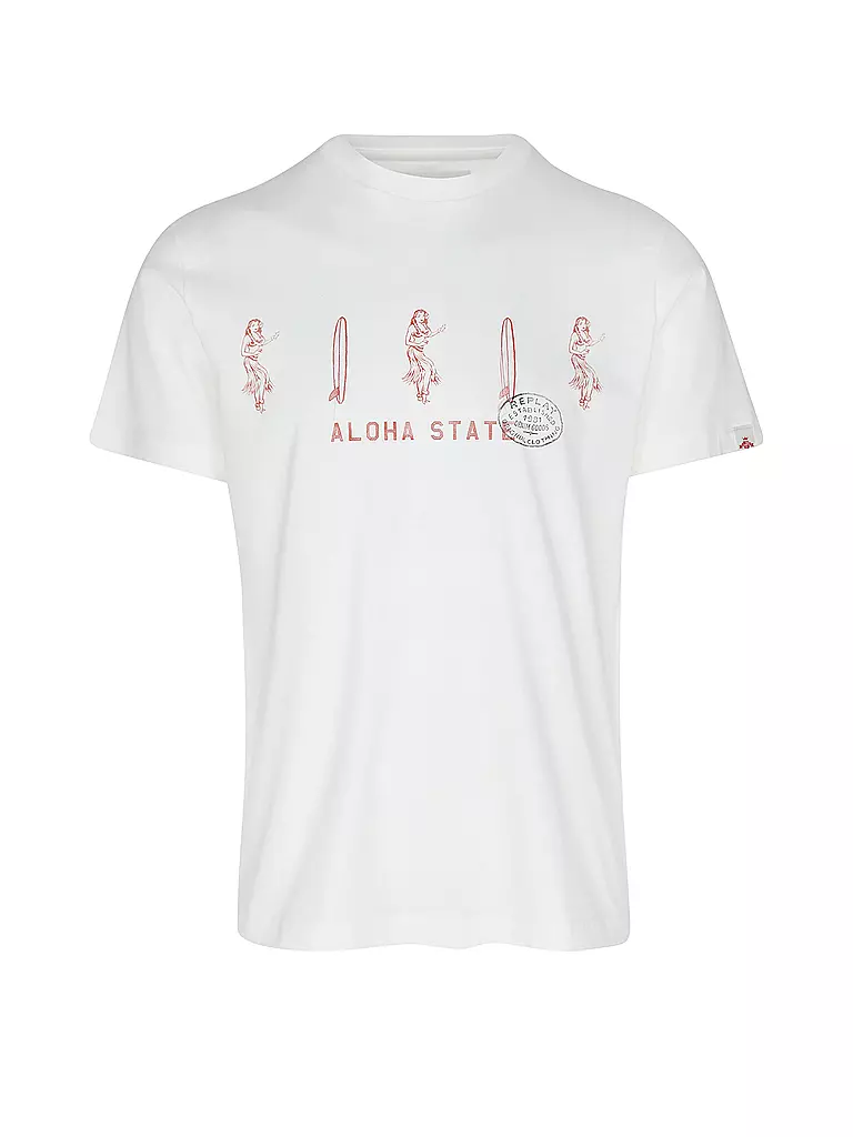 REPLAY | Camiseta ALOHA | Blanco