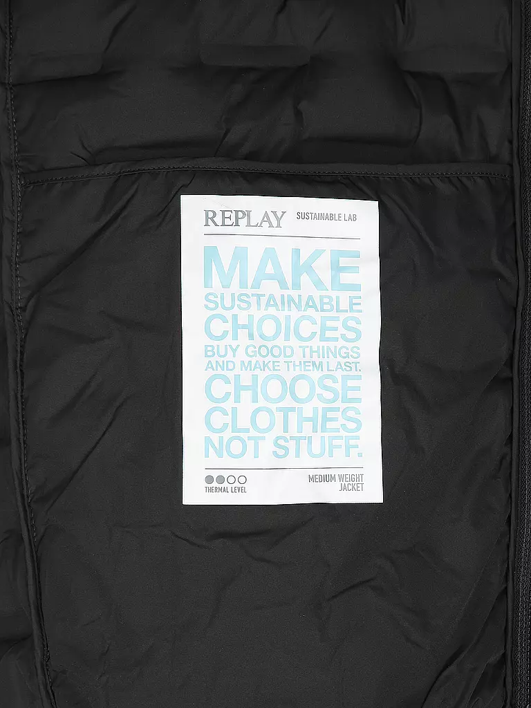 REPLAY | Chaqueta acolchada ligera | Verde oscuro