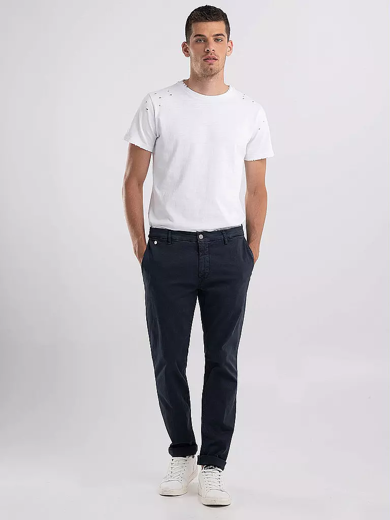 REPLAY | Chino Regular Fit " Benni " Hyperflexx | Azul