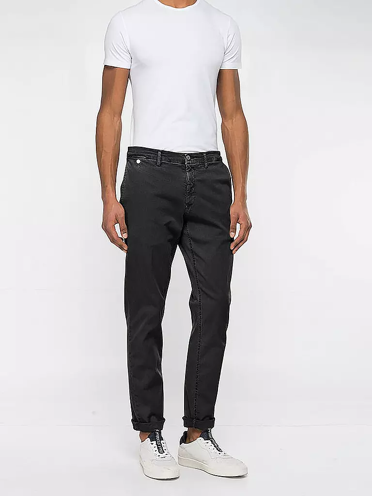 REPLAY | Chino Regular Fit " Benni " Hyperflexx | Negro