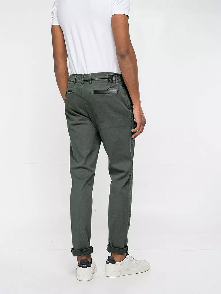 REPLAY | Chino Regular Fit " Benni " Hyperflexx | Oliva