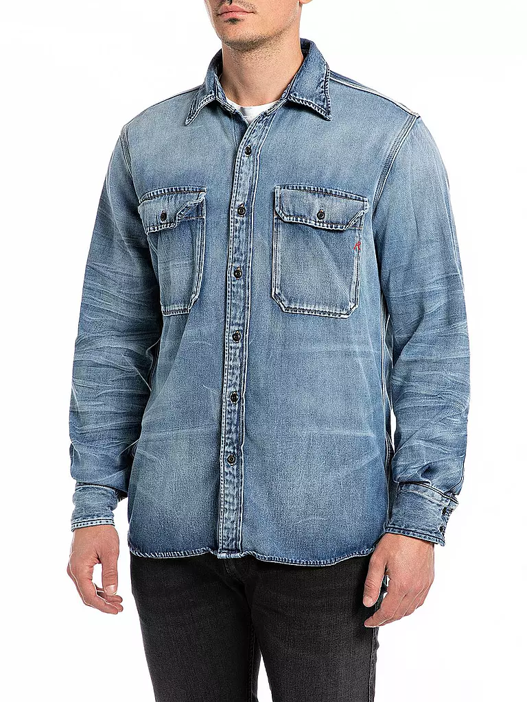 REPLAY | Hemd OVERSHIRT DENIM | Azul