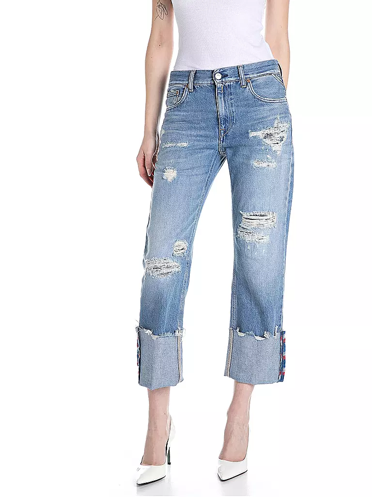 REPLAY | Jeans Straight Fit 7/8 AKEME | Azul claro