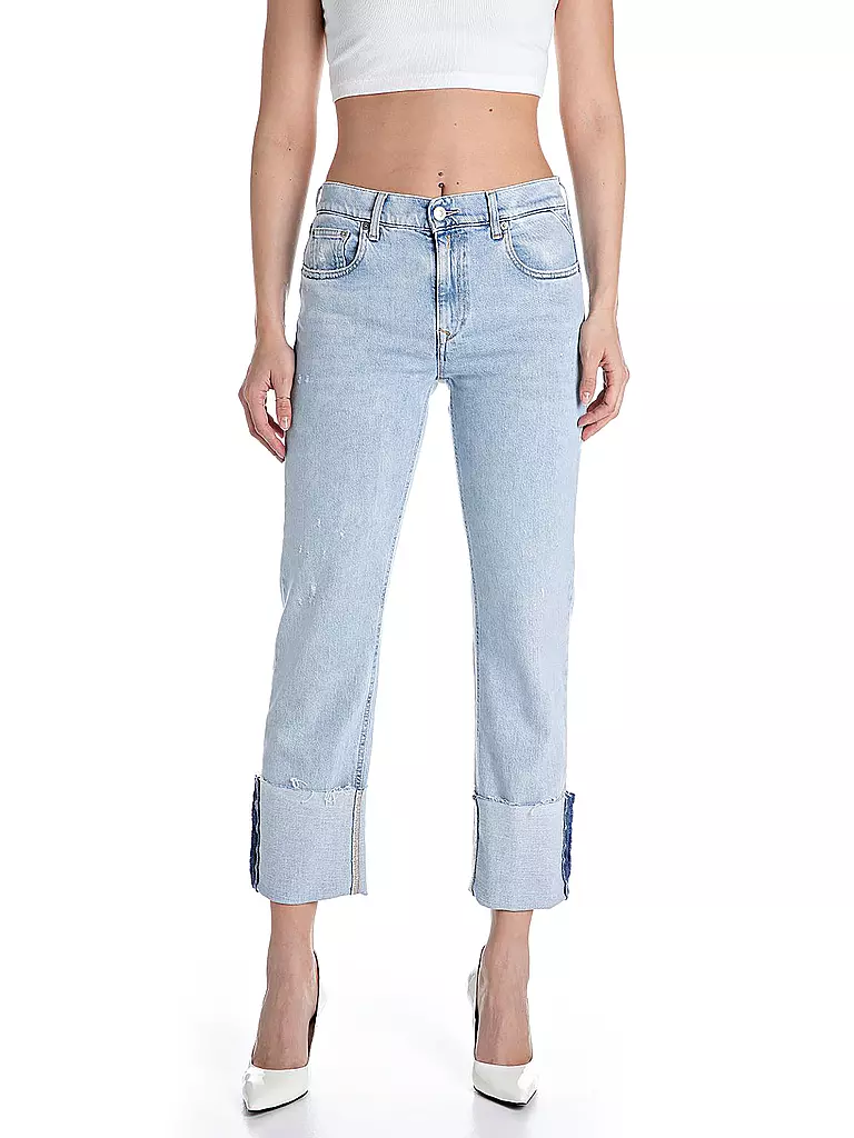 REPLAY | Jeans Straight Fit 7/8 AKEME | Azul oscuro