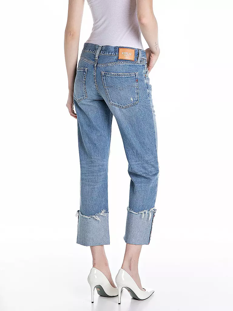 REPLAY | Jeans Straight Fit 7/8 AKEME | Azul claro