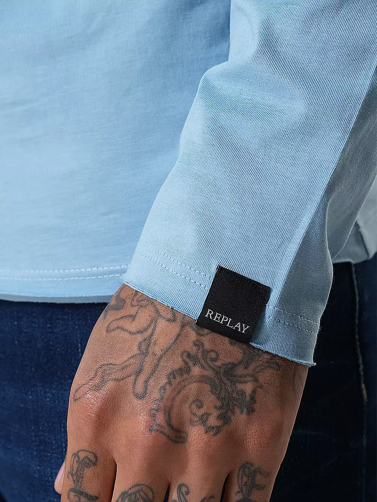 REPLAY | Langarmshirt  | Azul claro