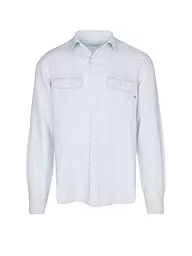 REPLAY | Camisa de lino corte regular | Azul claro