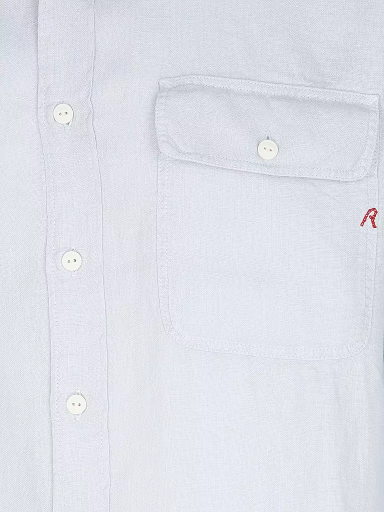REPLAY | Leinenhemd Regular Fit  | Azul claro