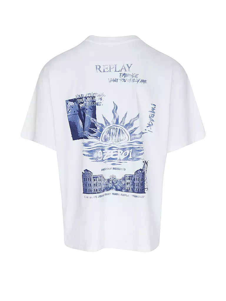 REPLAY | T-Shirt 9ZERO1 | Blanco